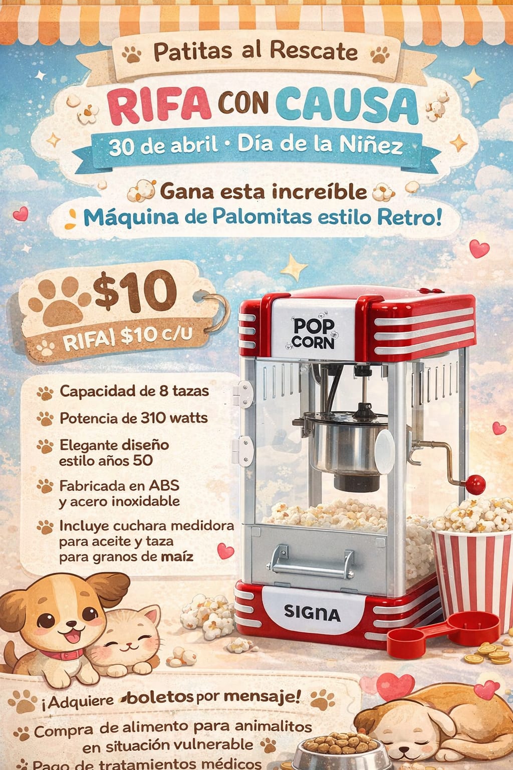 Máquina de Palomitas Retro